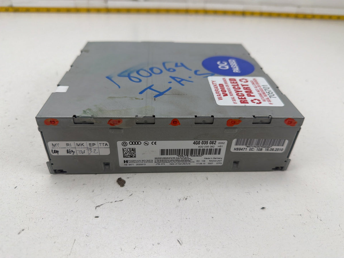 2009-2012 Audi A6 Am Fm Cd Player Radio Receiver 4G0035082 OEM