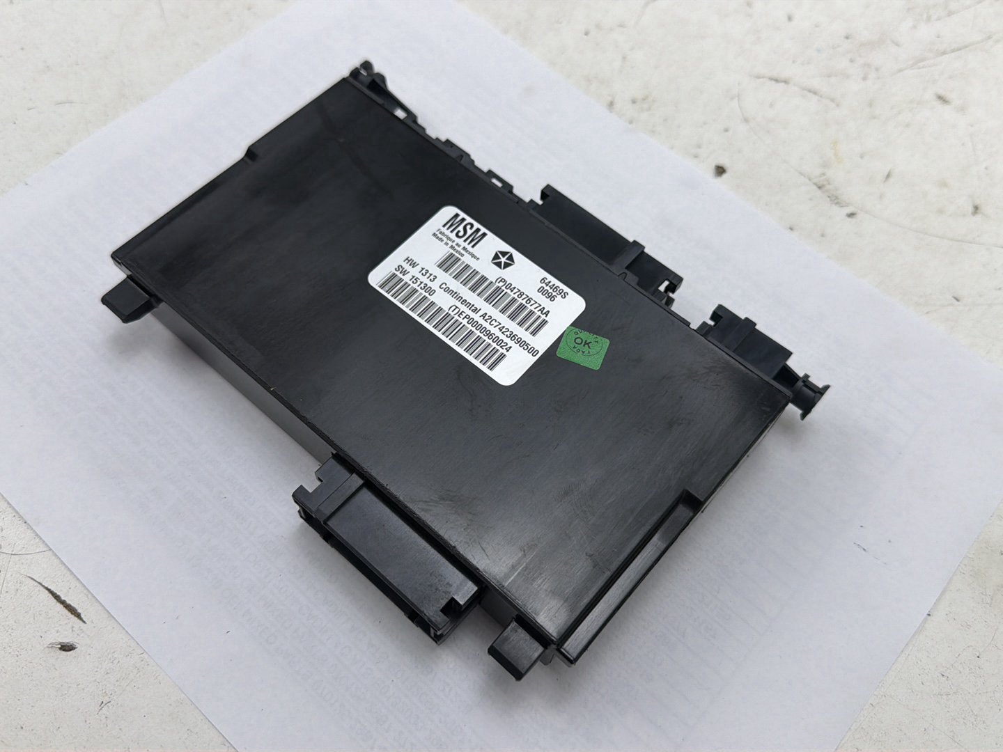 2014-2017 Maserati Ghibli Front Left Memory Seat Module 04787677AA OEM