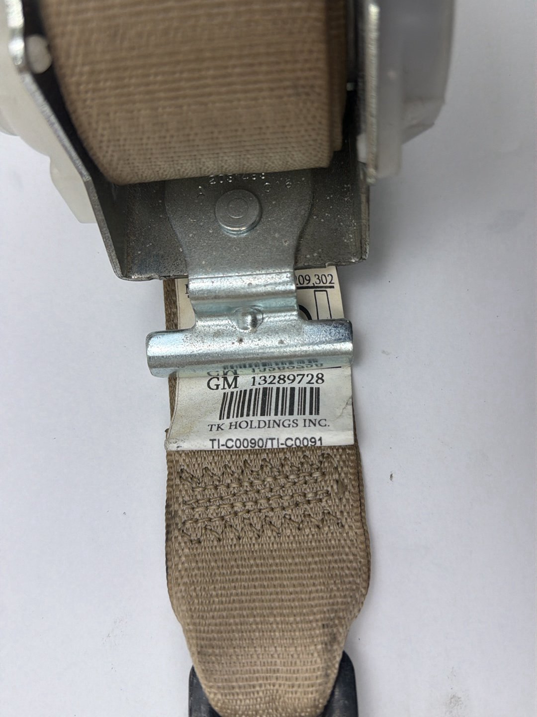 2010-2013 Buick LaCrosse Rear Left Driver Side Seat Belt Retractor Tan OEM