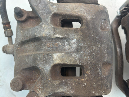 2009-2013 Infiniti G37 Front Dual Piston Brake Calipers w/ Brackets Pair OEM