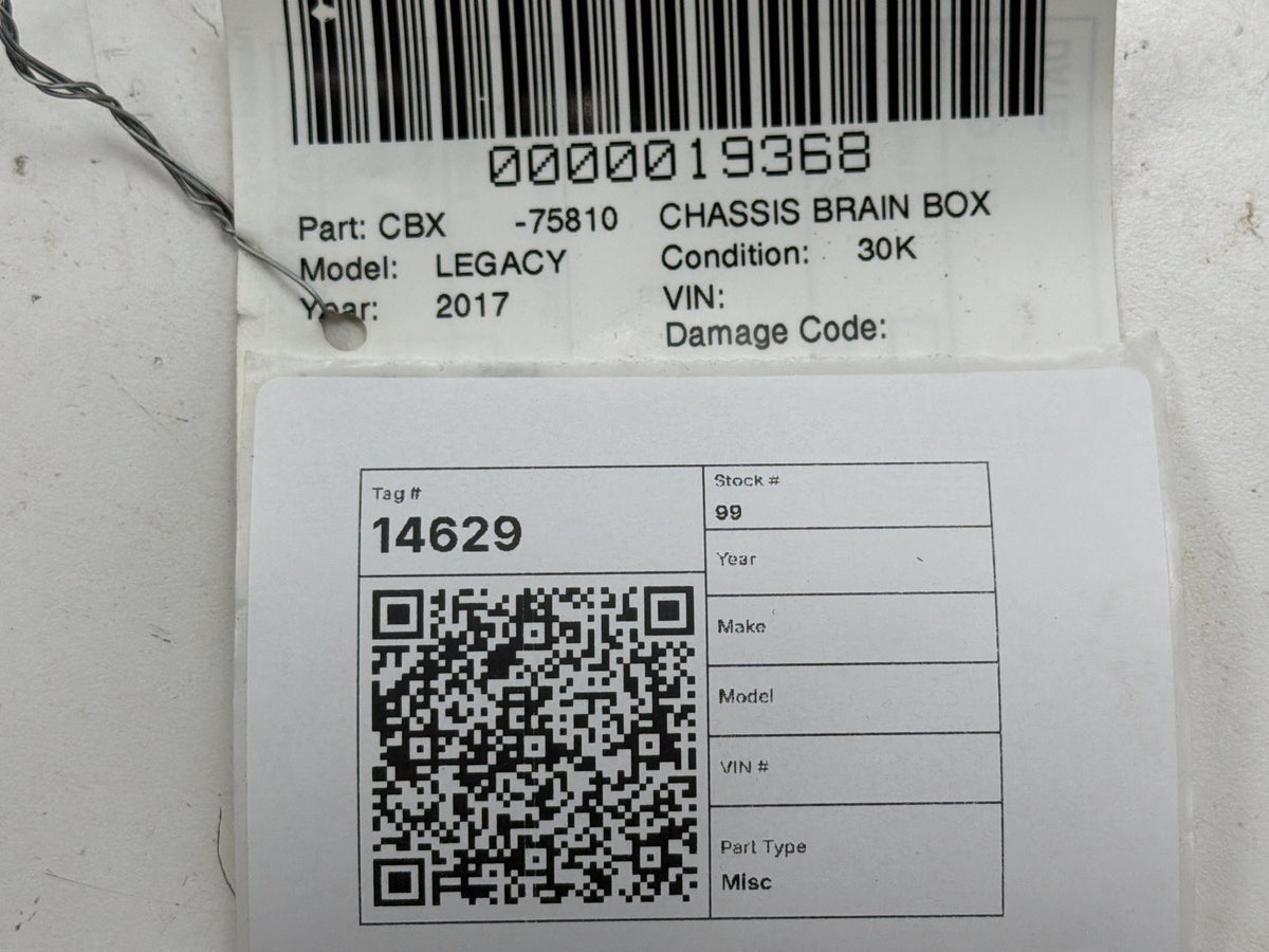 2016-2017 Subaru Outback 2.5L Transmission Control Module TCM 30919AF040 OEM