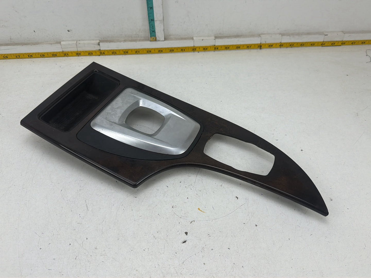 2008-2010 BMW 528i E60 Center Console Shifter Bezel Wood Trim Panel OEM