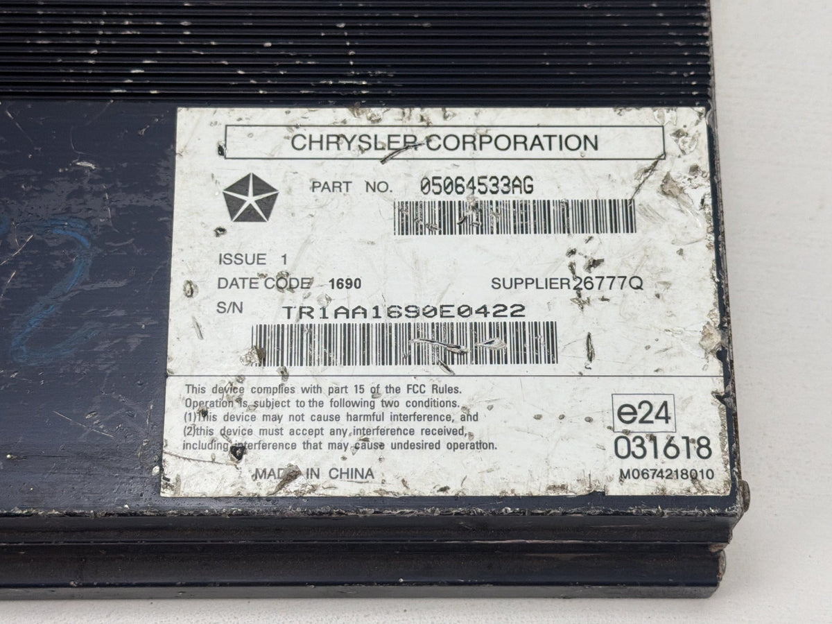 2011-2016 Dodge Durango Audio Equipment Radio Amplifier 05064533AG OEM