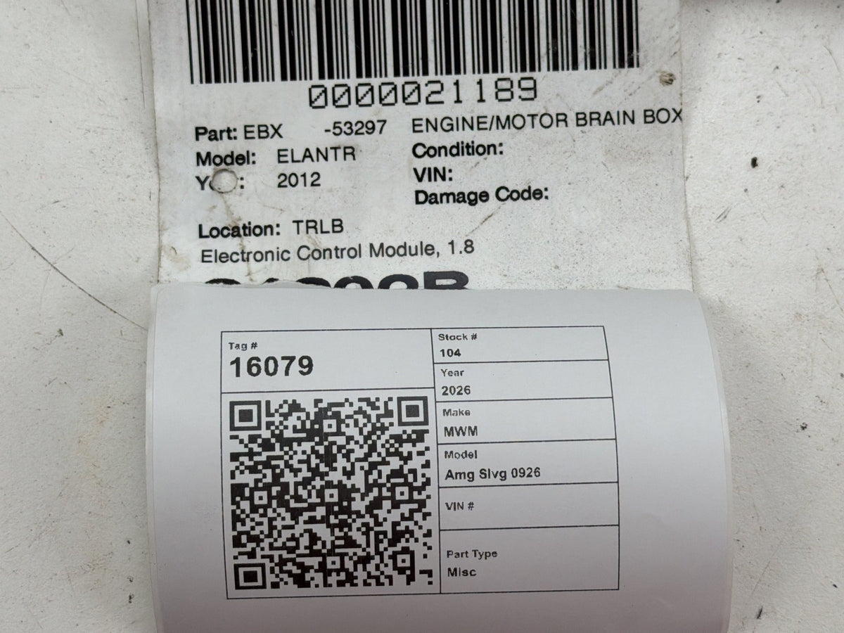2011-2013 Hyundai Elantra 1.8L Engine Control Module Unit ECU 39102-2EMA2 OEM