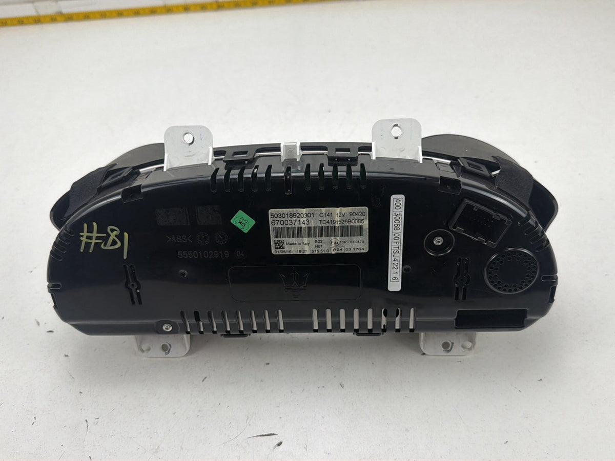 2014-2017 Maserati Ghibli Speedometer Instrument Gauge Cluster MPH 670037143 OEM