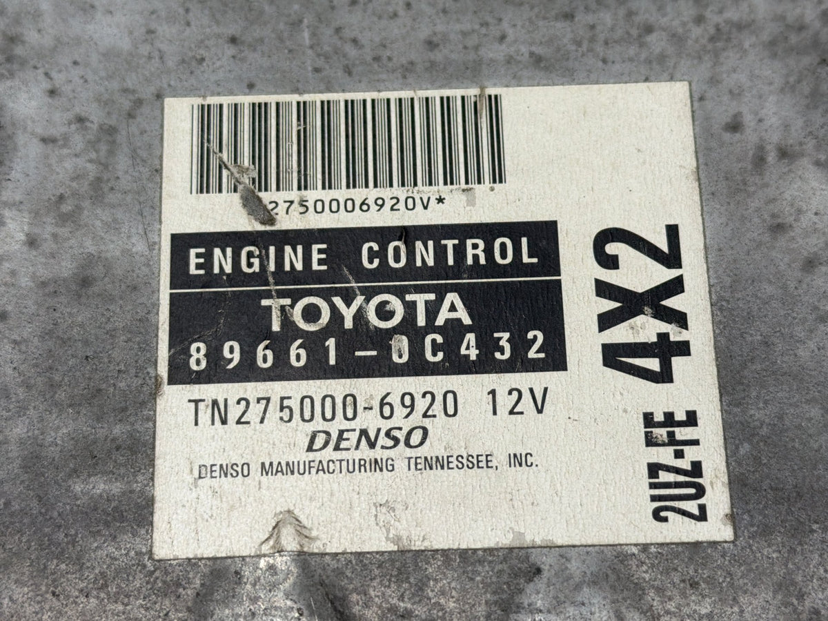 2003 Toyota Tundra 4.7L Engine Computer Control Module Unit ECU 89661-0C432 OEM