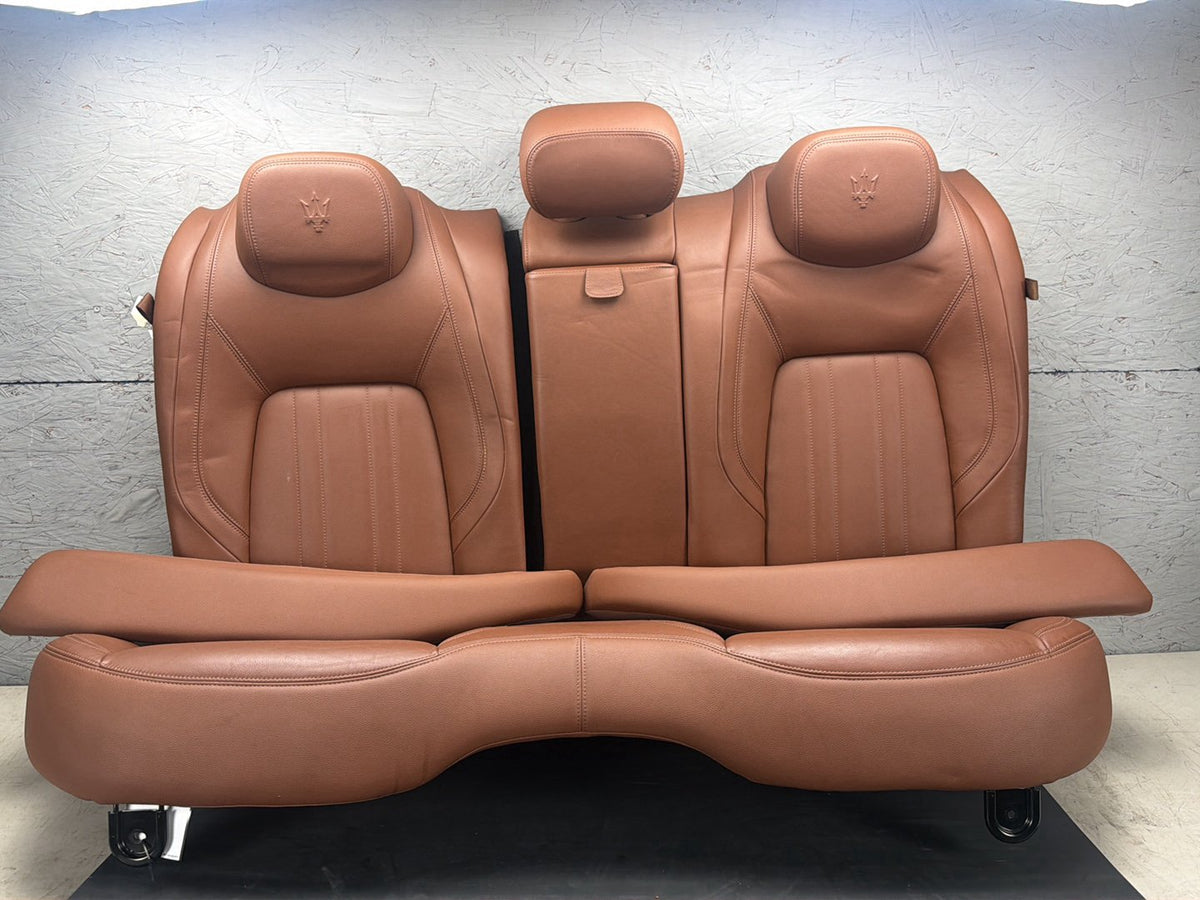 2014-2020 Maserati Ghibli Front & Rear Convertible Seat Set Merino Orange OEM