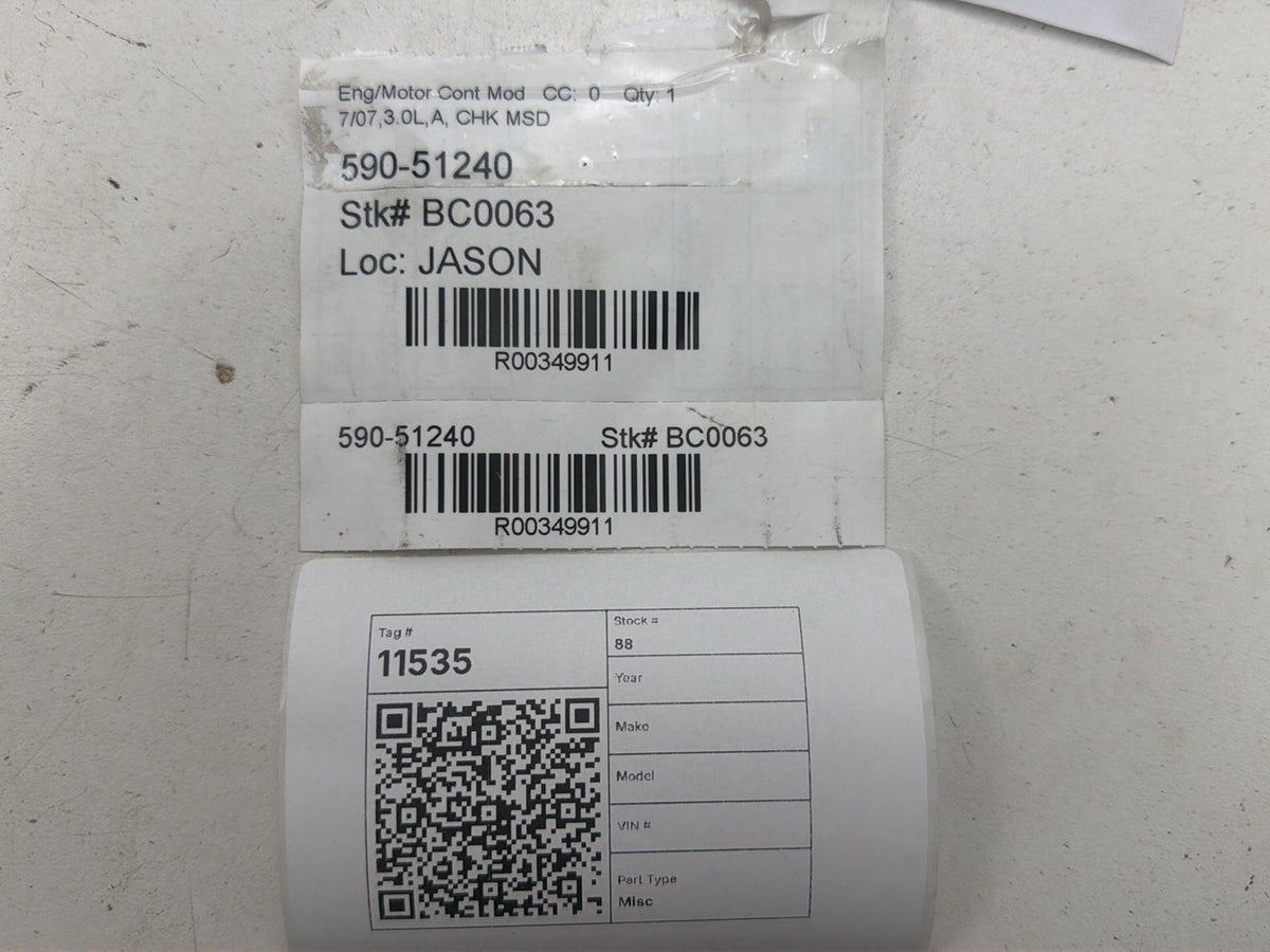 2007-2011 BMW 328i - Engine Computer Control Module 7576297 OEM
