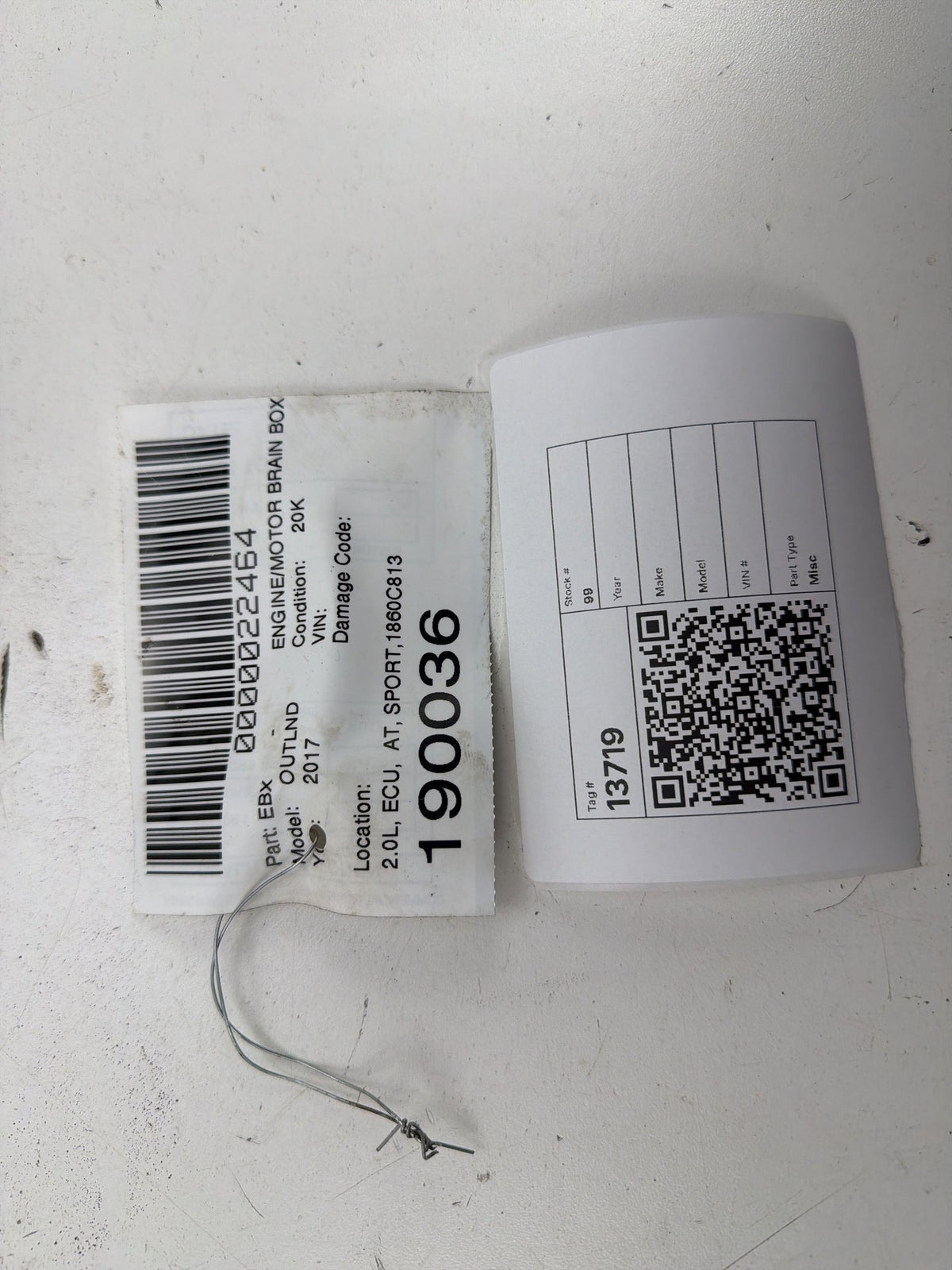 2016-2017 Mitsubishi Outlander Sport 2.0L Engine Control Module ECU 1860C813 OEM