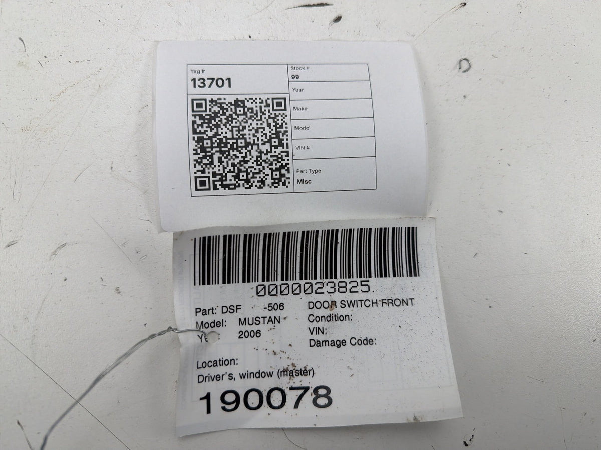 2005-2009 Ford Mustang Front Left Driver Side Master Window Switch OEM