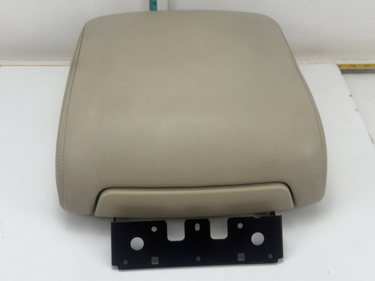 2011-2013 Infiniti QX56 Front Center Console Lid Armrest Beige Leather OEM