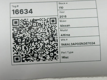 2013-2018 Nissan Altima - Rear Right Side Door Window Switch 82960-3TA0X OEM