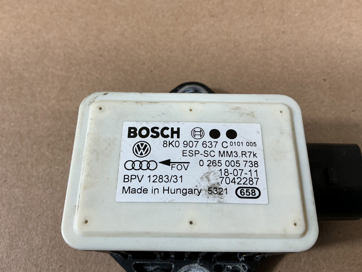 2009-2016 Audi A5 S4 S5 A4 Q5 Yaw Rate Acceleration Sensor 8K0907637C OEM