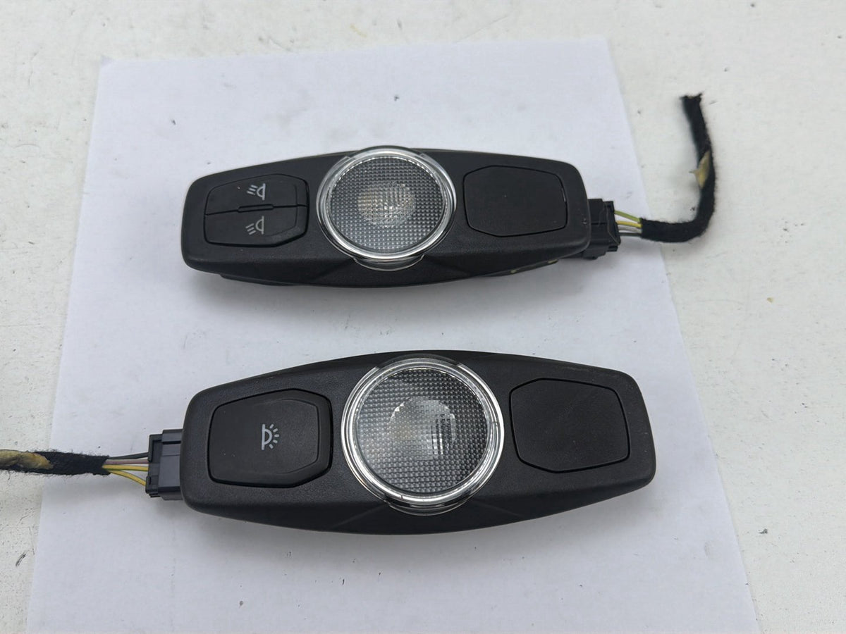 2011-2015 Ford Explorer Rear Roof Overhead Dome Reading Map Light Lamps Pair OEM
