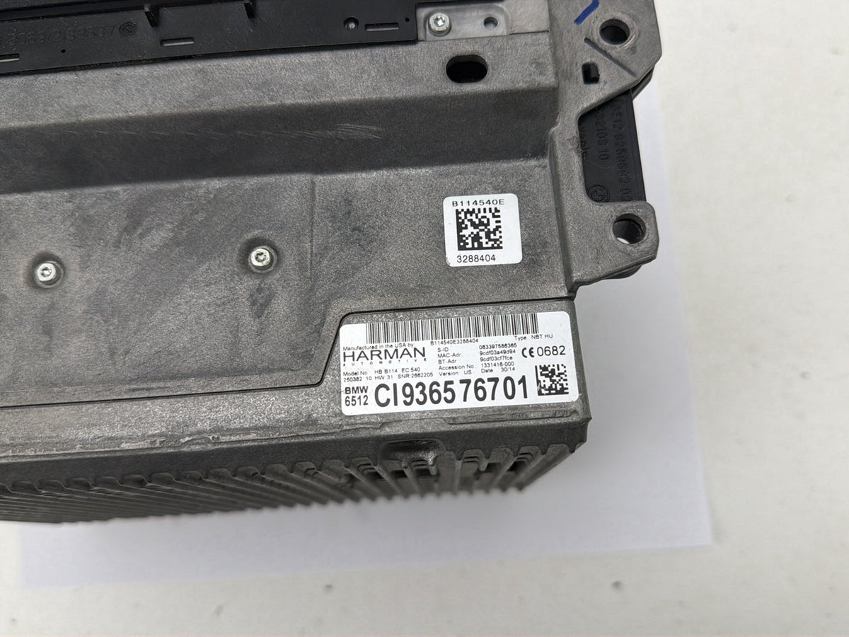 2014-2015 BMW 320i Satellite Navigation iDrive Radio Head Unit CI936576701 OEM
