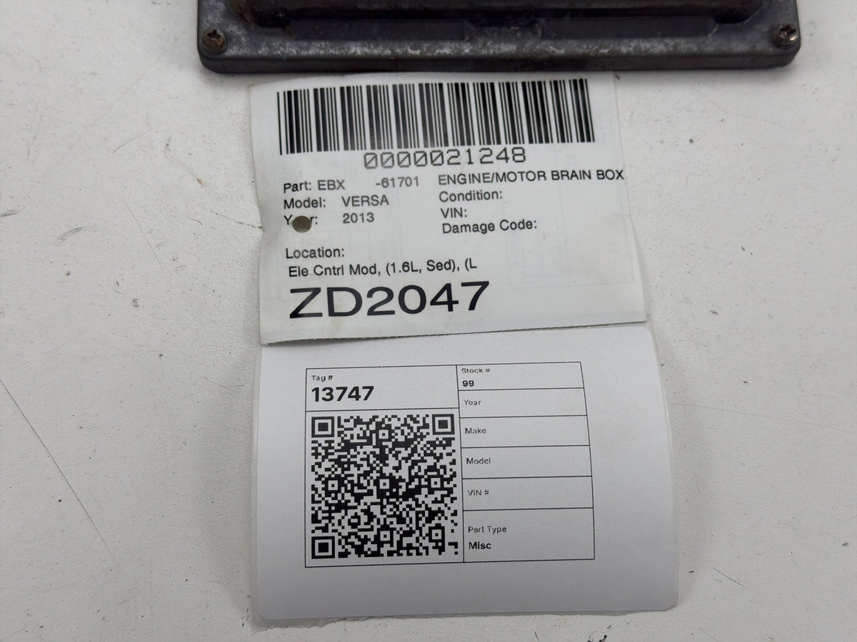 2012-2013 Nissan Versa Engine Computer Control Module ECU BEM332-300 OEM