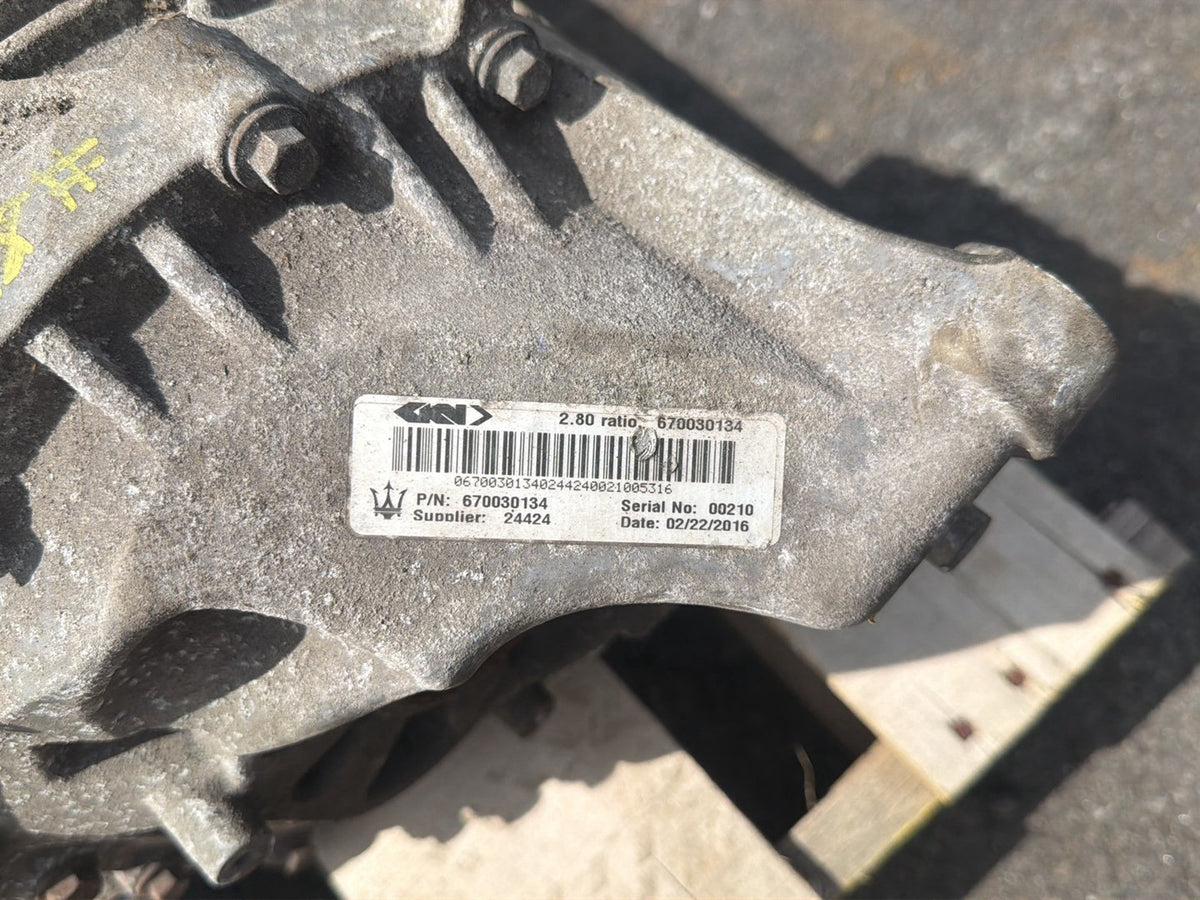 2014-2017 Maserati Ghibli M157 Rear Differential Axle Carrier 2.80 670030134 OEM