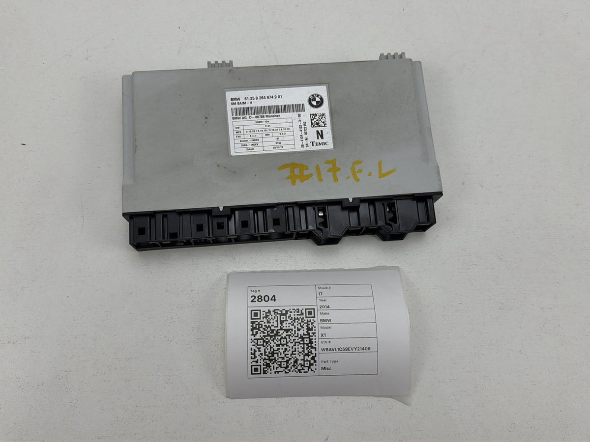 2014 BMW X1 E84 SUV Seat Heater Control Module 61.35-92649749-01 OEM