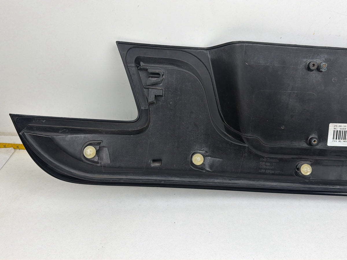 2009-2015 BMW 740i Rear Trunk Lid Centre Garnish License Plate Trim Panel OEM