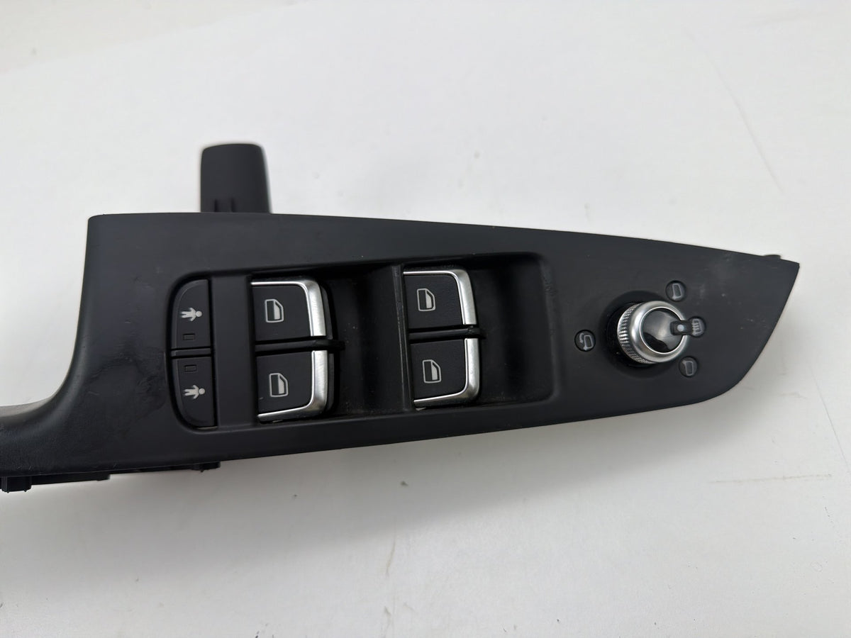 2012-2018 Audi A7 Quattro Front Left Door Master Window Switch w/ Bezel Trim OEM