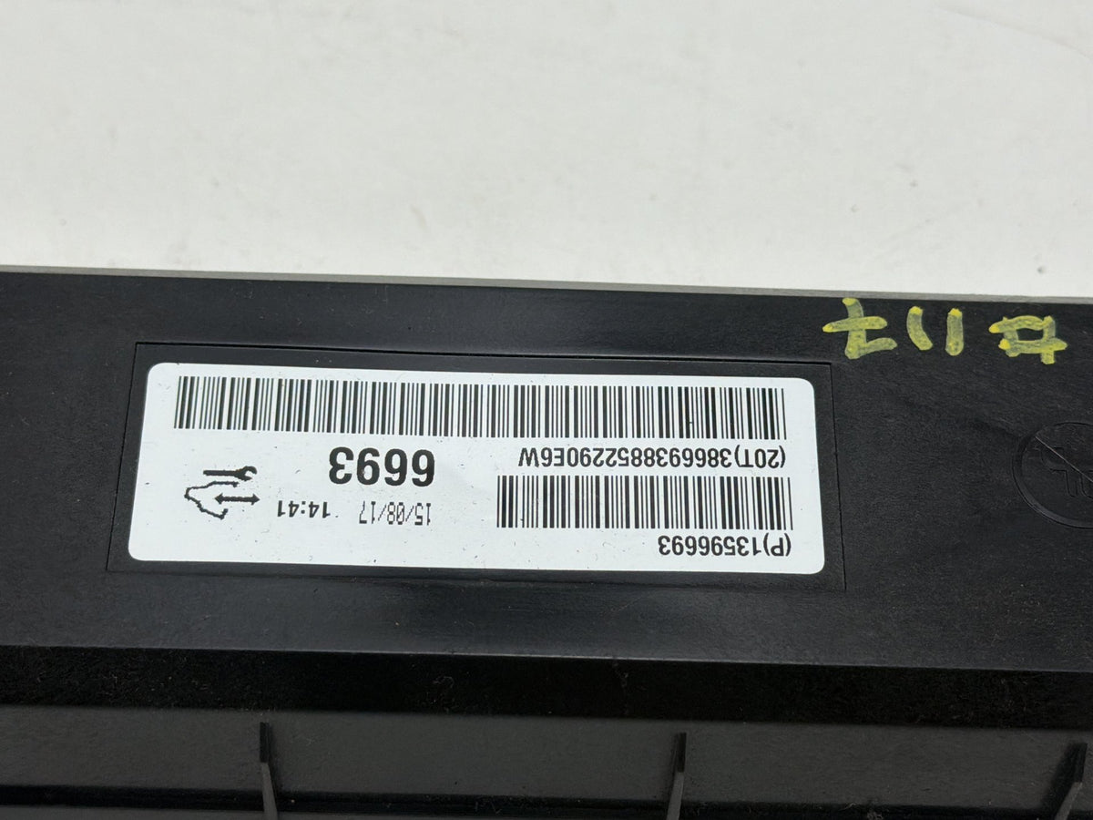 2015-2016 Chevrolet Cruze Dash HVAC Climate Heater Control Module 13596693 OEM