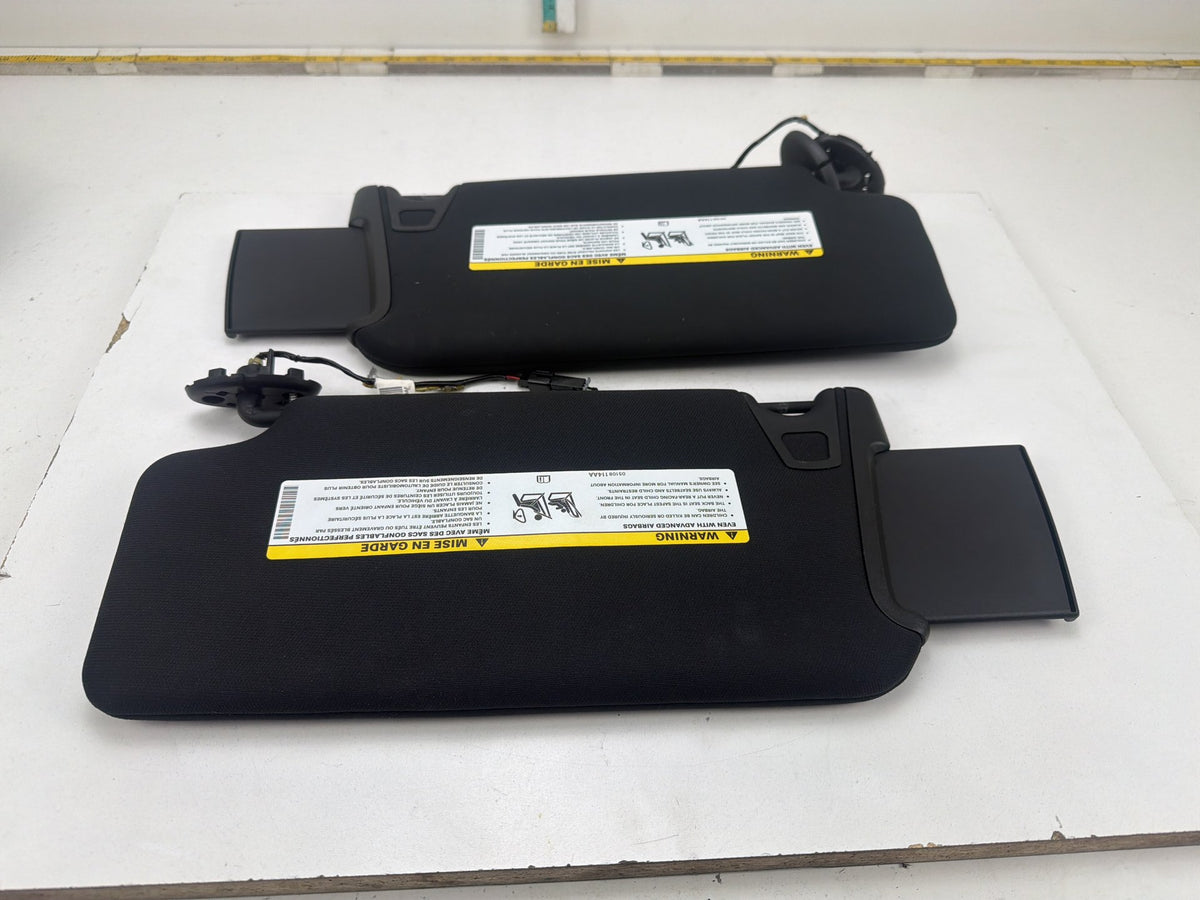 2011-2014 Dodge Charger Front Left & Right Sun Visor Pair Black Cloth OEM