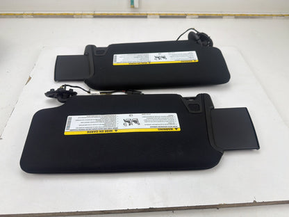 2011-2014 Dodge Charger Front Left & Right Sun Visor Pair Black Cloth OEM