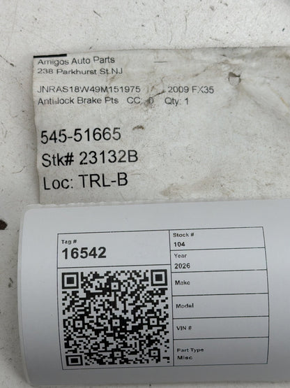 2009-2012 Infiniti FX35 ABS Anti-Lock Brake Pump Actuator Module 0265230353 OEM