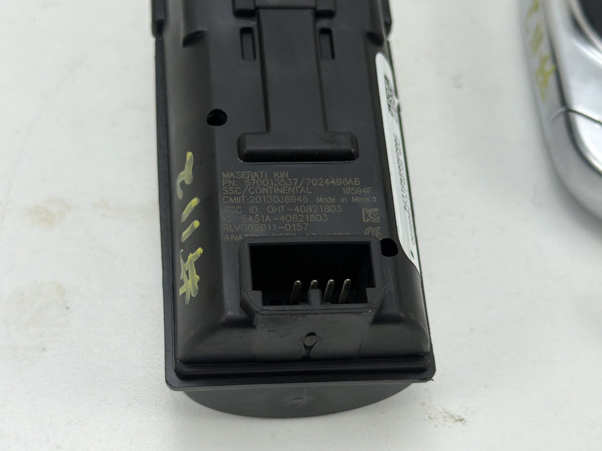 2014-2017 Maserati Quattroporte Engine Start Stop Switch Button Key Fob Set OEM