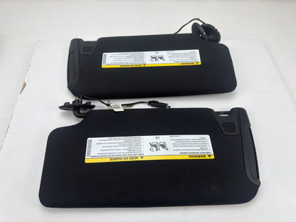 2011-2014 Dodge Charger Front Left & Right Sun Visor Pair Black Cloth OEM