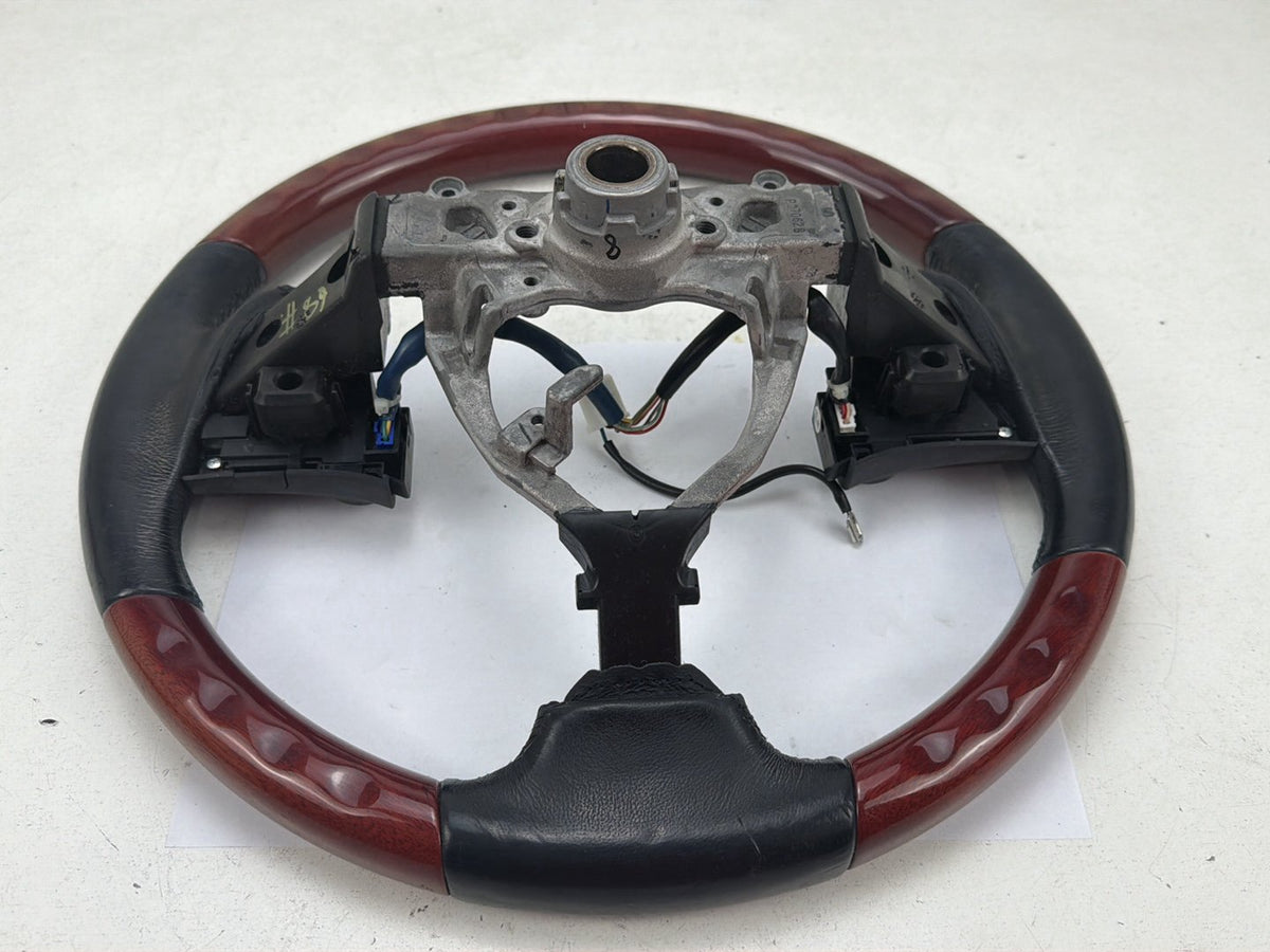 2007-2009 Lexus ES350 S190-Wood Leather Steering Wheel Cruise Controls OEM