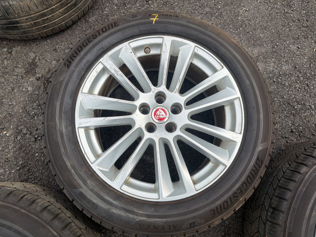 2017-2020 Jaguar F-Pace Wheels Silver Tires Set of 4 255/55R19 111W M+S OEM