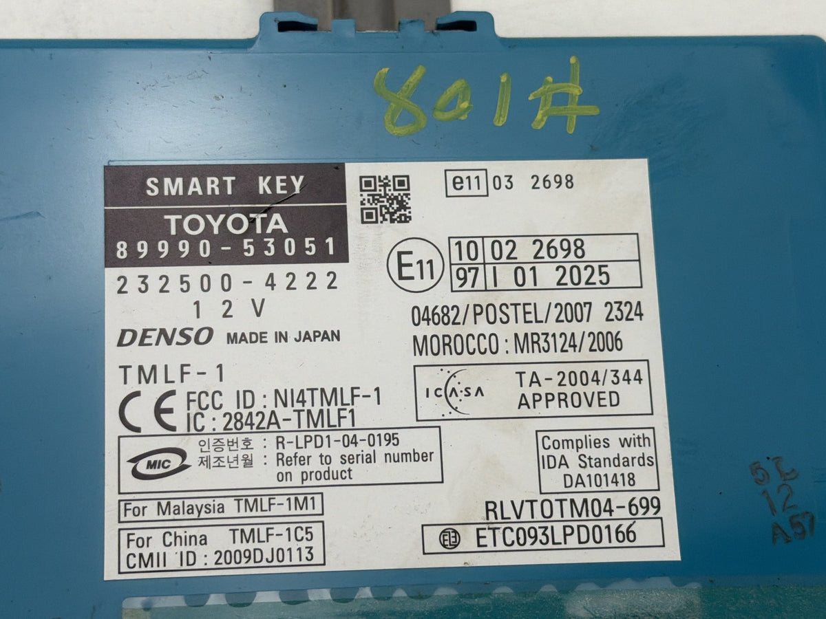2006-2013 Lexus IS250 Smart Key Control Module 89990-53051 OEM