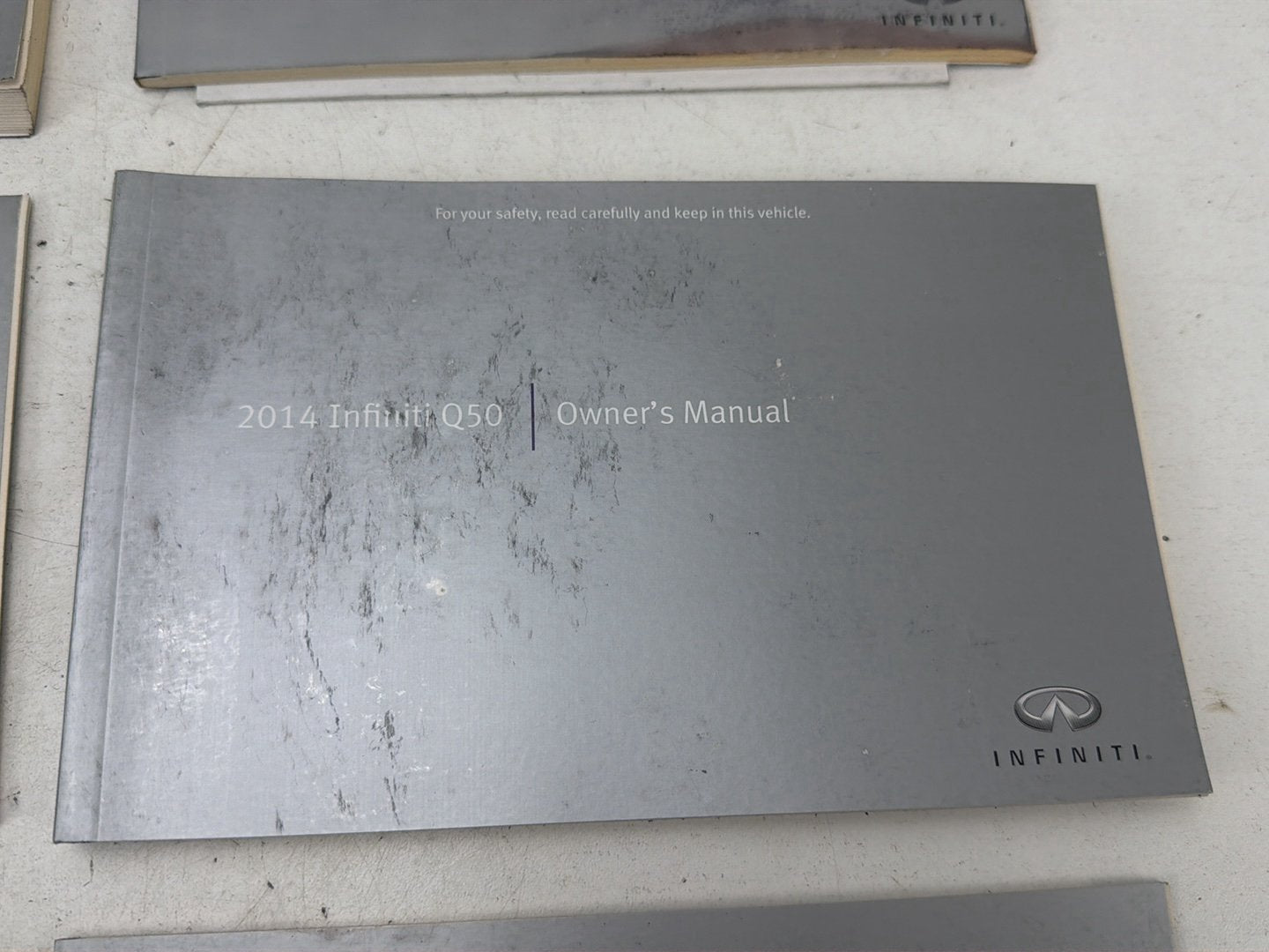 2014 Infiniti Q50 Owners Manual Set Guide Books Case Pouch Wallet OEM