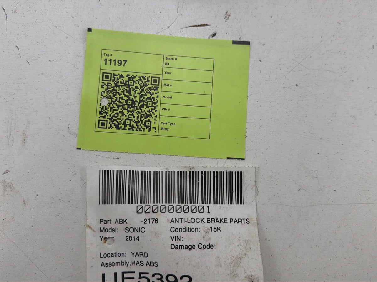 2012-2015 Chevrolet Sonic ABS Pump Anti Lock Brake Module 9531794 OEM