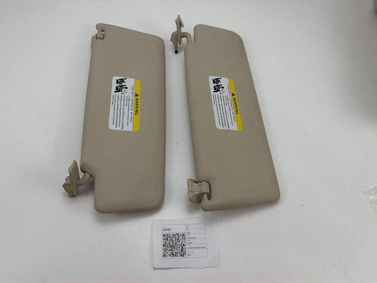 2013-2017 Volkswagen Tiguan Pair Sun Visor Set 74320-06780-B0 OEM