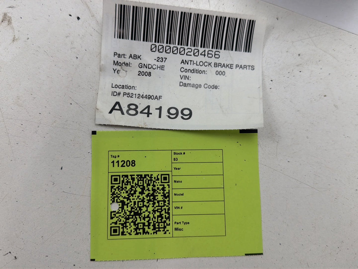2008 Jeep Grand Cherokee Front Anti-Lock Brake ABS Control Module 5083040AF9 OEM