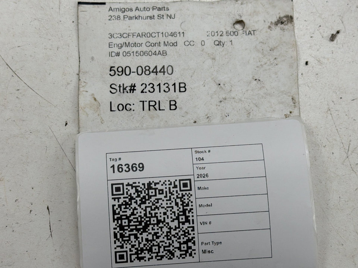 2012-2015 Fiat 500 Engine Control Module ECM ECU PCM P05150604AB OEM