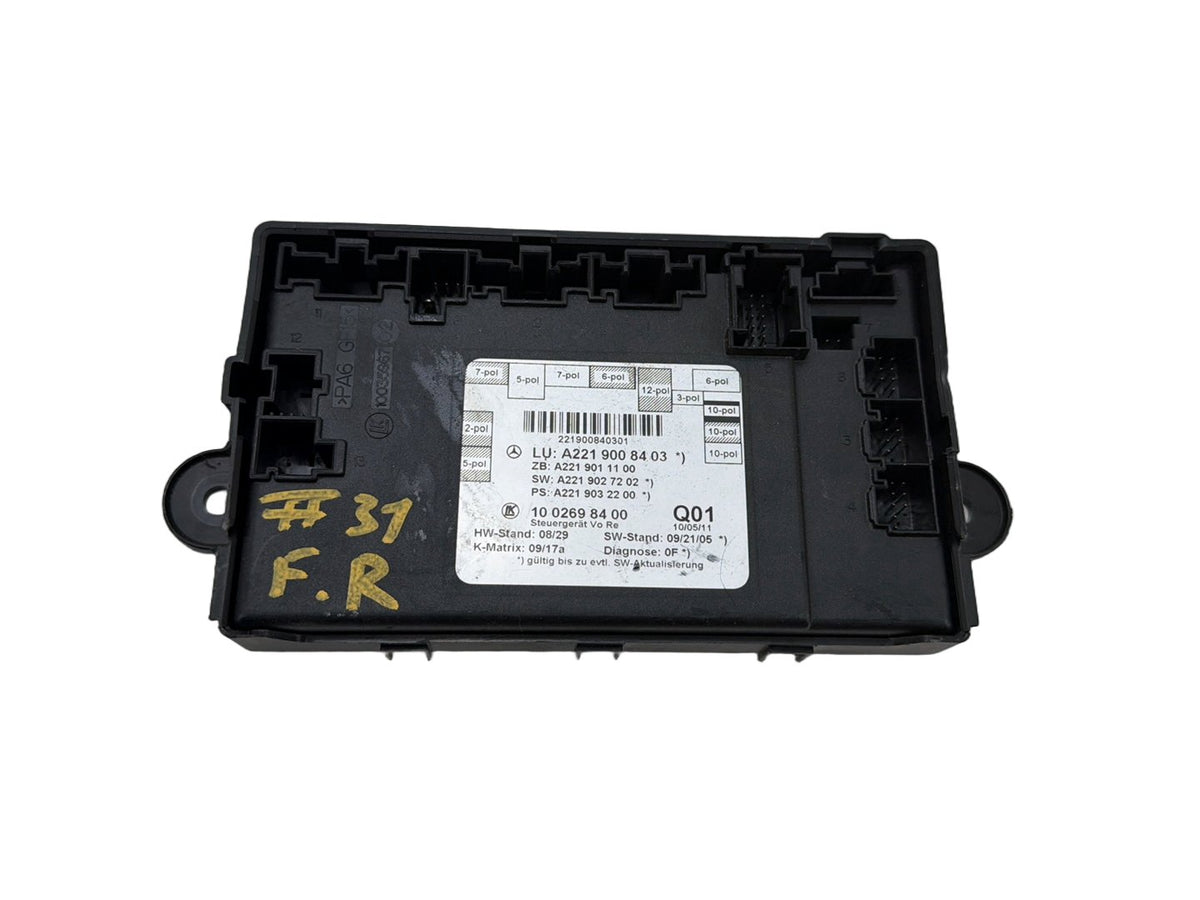 2007-2013 Mercedes-Benz S-Class W221 Front Right Door Control Module Unit OEM