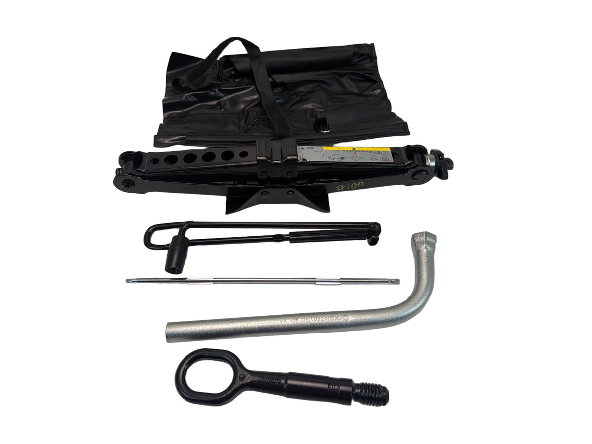 2015-2020 Audi A3 Spare Tire Scissor Jack Lug Wrench Tow Hook Tool Kit Case OEM