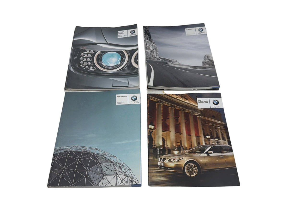 2008-2010 BMW 5 Series 528i E60 Owners Manual Handbook Wallet Case Set OEM