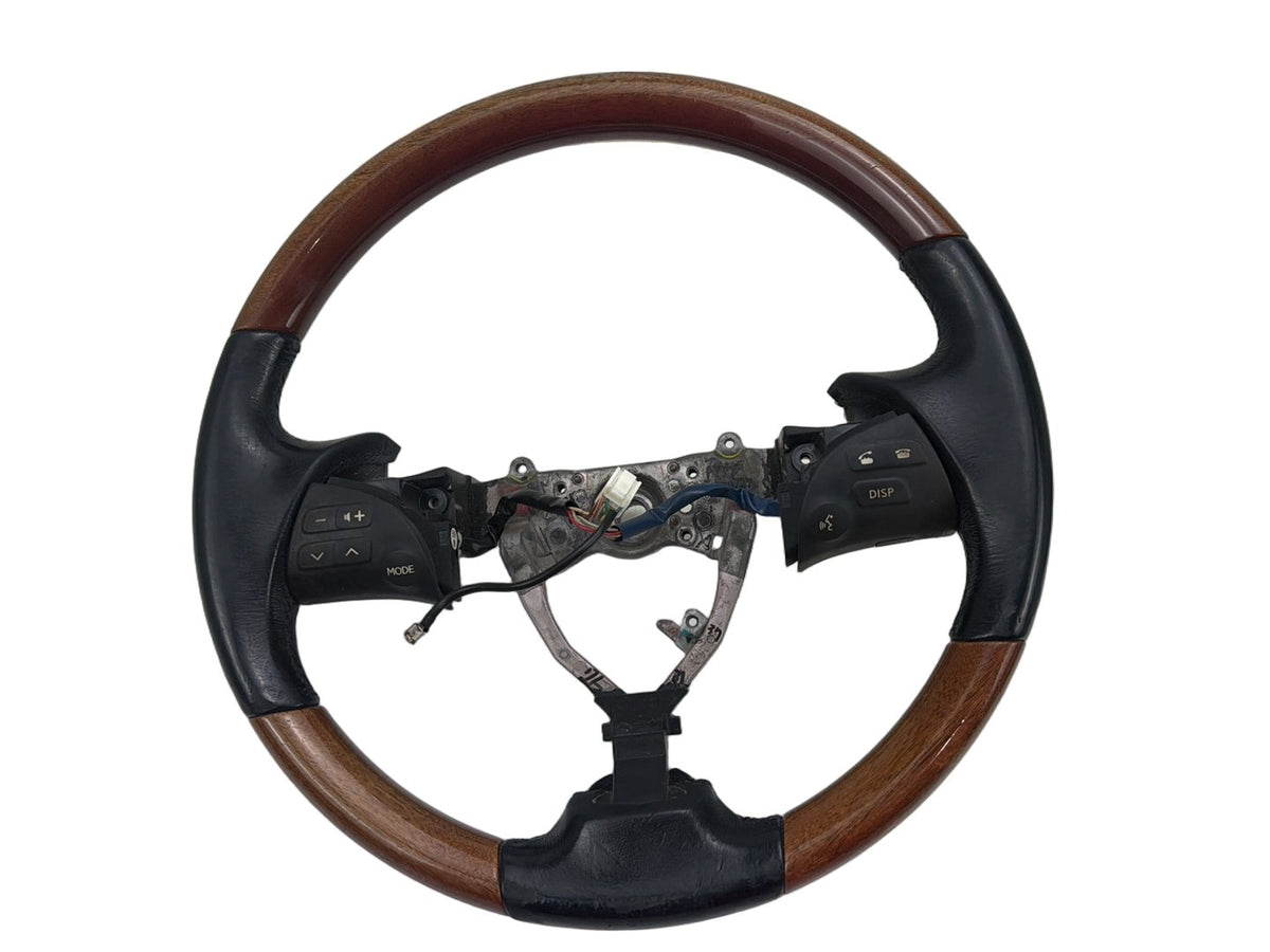 2007-2009 Lexus ES350 S190-Wood Leather Steering Wheel Cruise Controls OEM