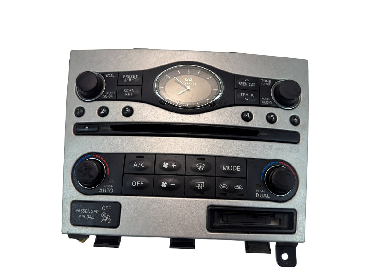 2009-2013 Infiniti G37 Climate Control w/ Radio Control Unit 68262-1NF4D OEM