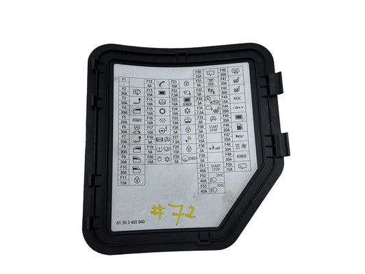 2007-2013 Mini Cooper S Convertible -Interior Fuse Box Cover Lid 61353455940 OEM