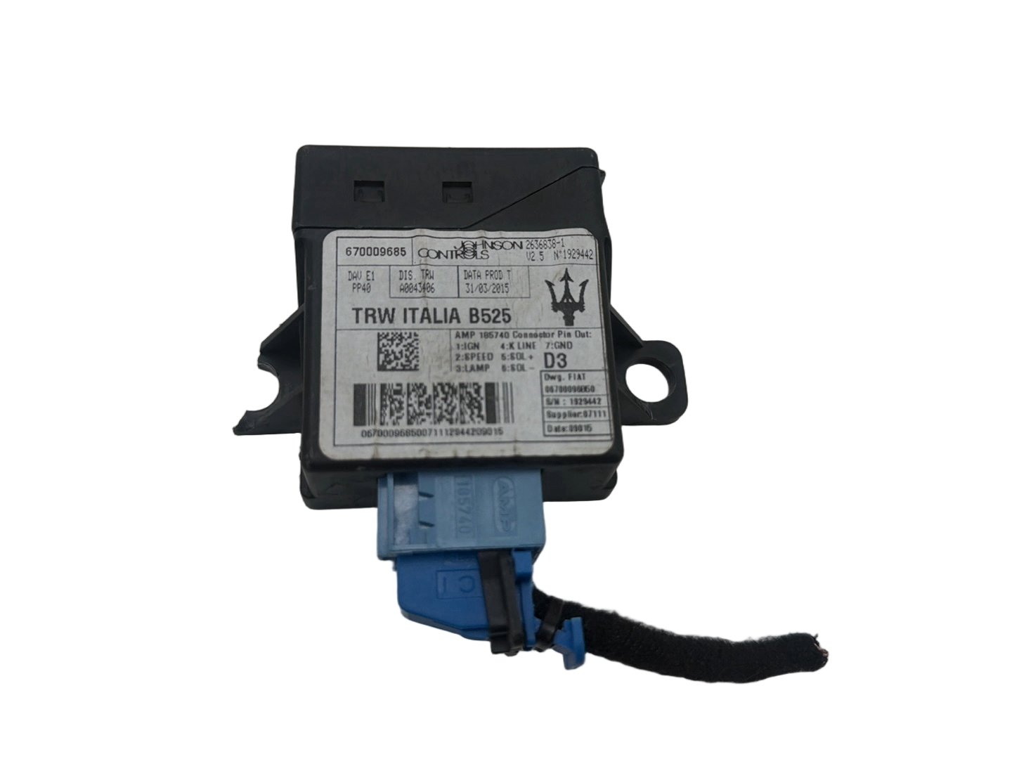 2014-2017 Maserati Ghibli III M157 Power Steering Control Module 670009685 OEM