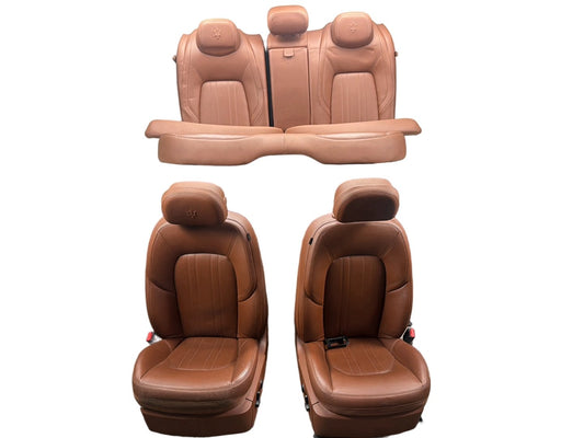 2014-2020 Maserati Ghibli Front & Rear Convertible Seat Set Merino Orange OEM