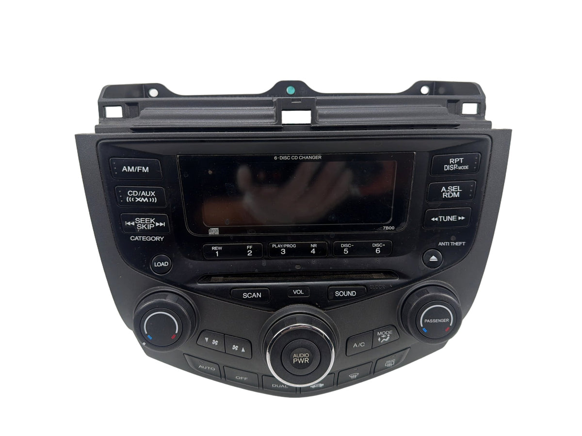 2003-2007 Honda Accord Radio 6 CD Changer Dual Climate Control 39175-SDR-A210-M2