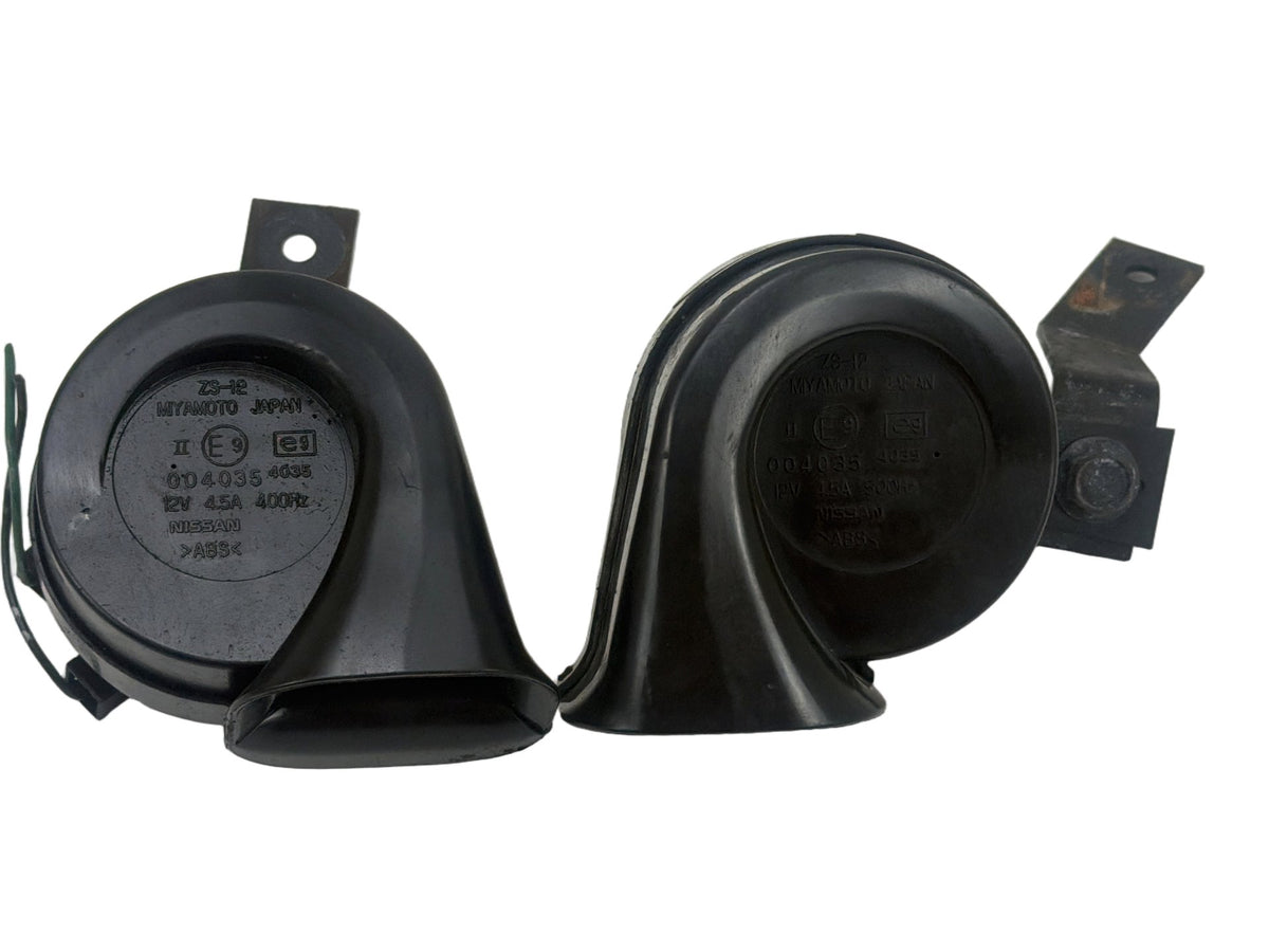 2008-2013 Infiniti G37 High & Low Note Tone Horn Signal Alarm Siren Set of 2 OEM