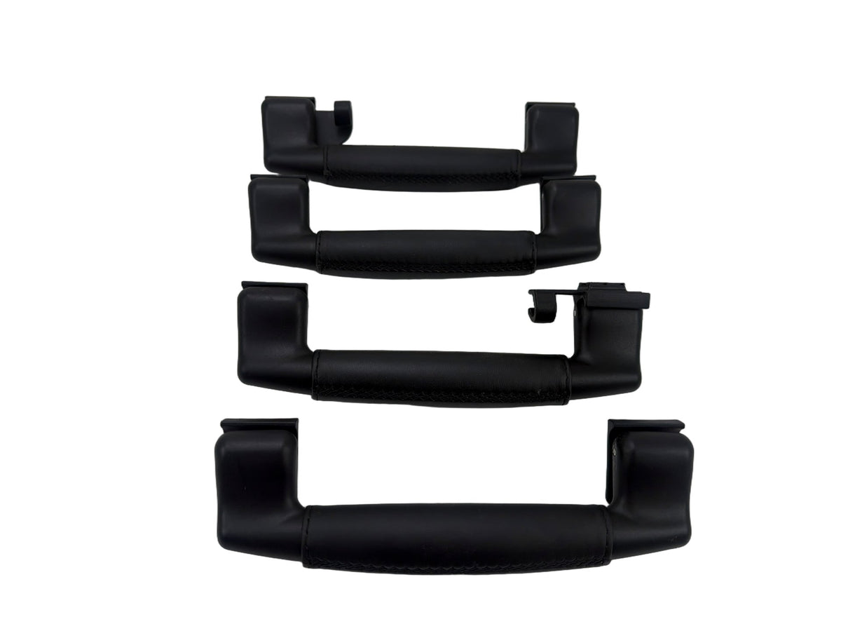 2014-2021 Maserati Quattroporte Roof Grab Handles Set of 4 Black Leather OEM
