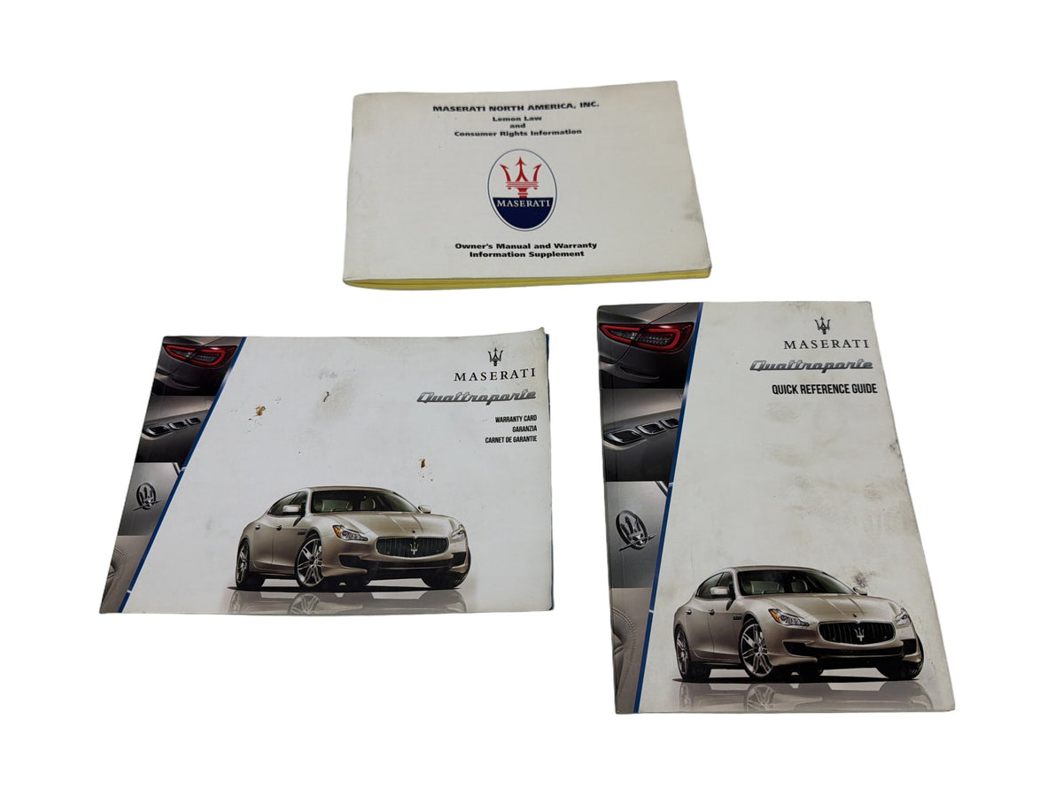 2015 Maserati Quattroporte M156 Owner's Manual Guide BooK Set 2018244 OEM